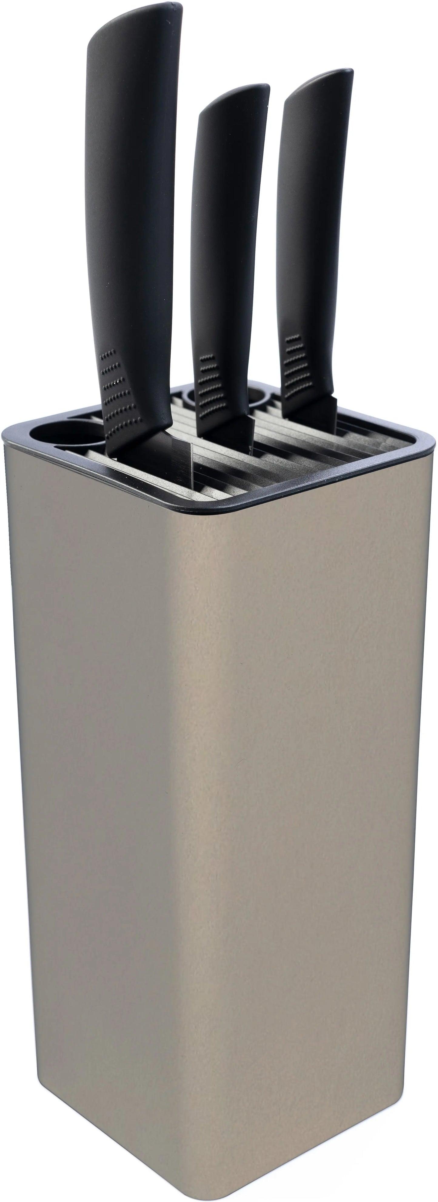 VIVANCO Messerset mit Block 20074-beige 3-teilig, beige Idealshop