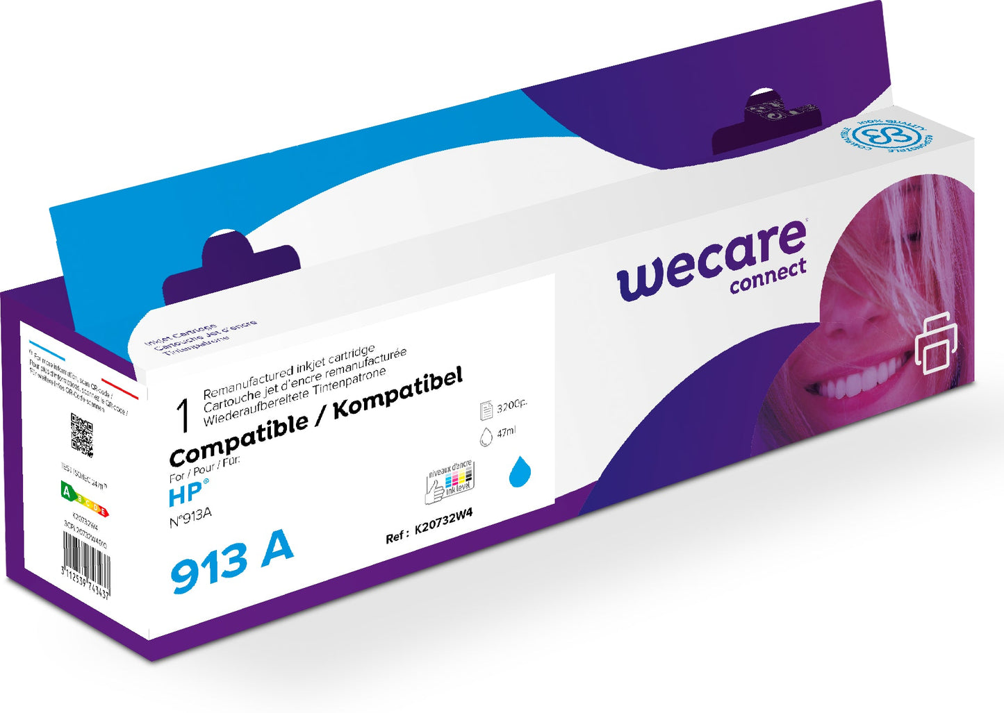 WECARE Tinte 913A rebuilt cyan Idealshop