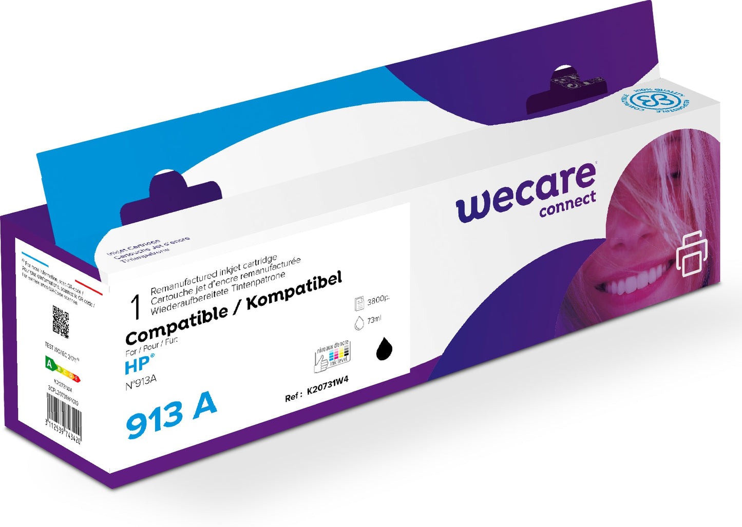 WECARE Tinte 913A rebuilt schwarz Idealshop