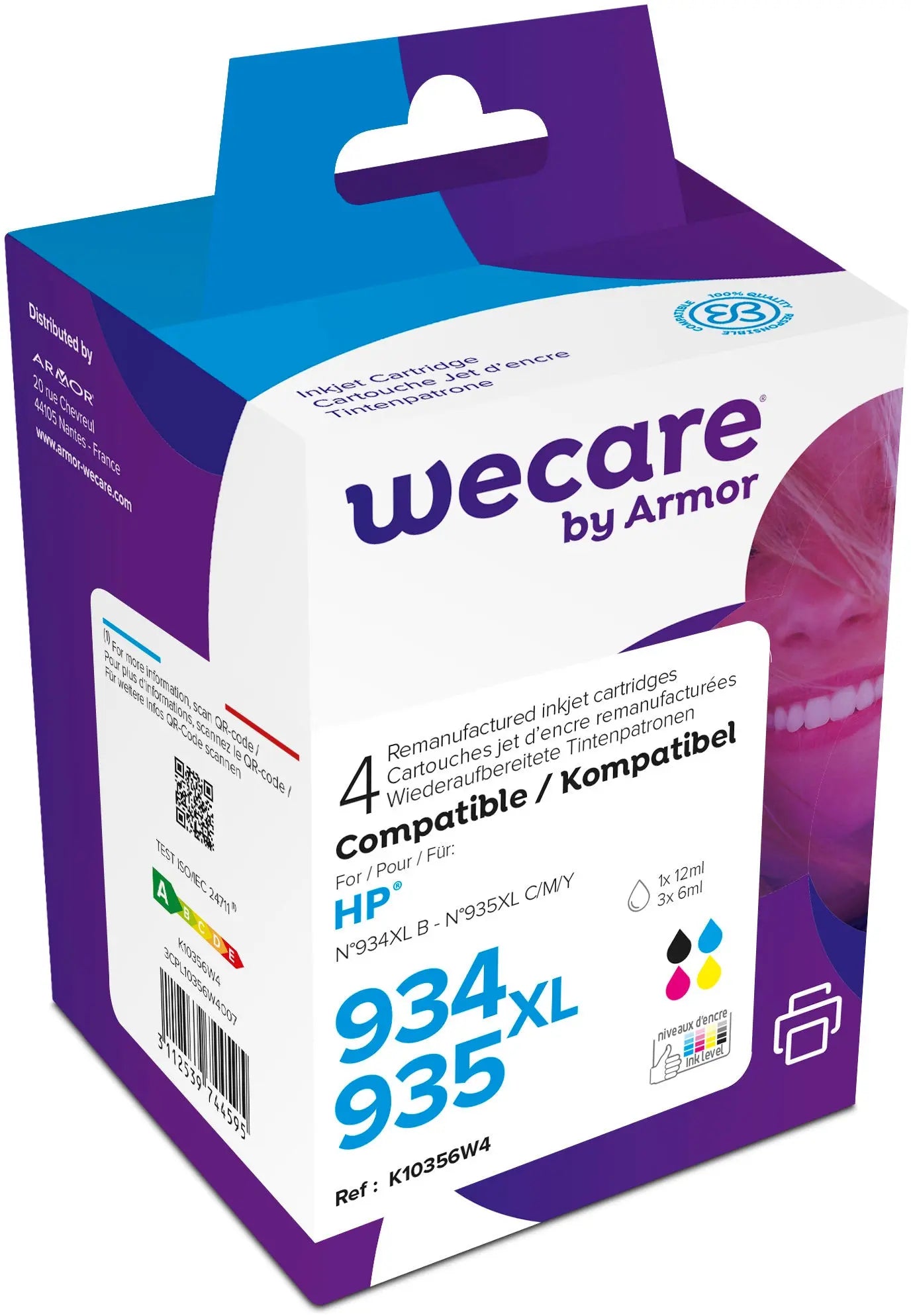 WECARE Multi 934XL/935 rebuilt CMYBK X4E14AEWE z.HP OJ Pro 6230 45/3x2ml Idealshop