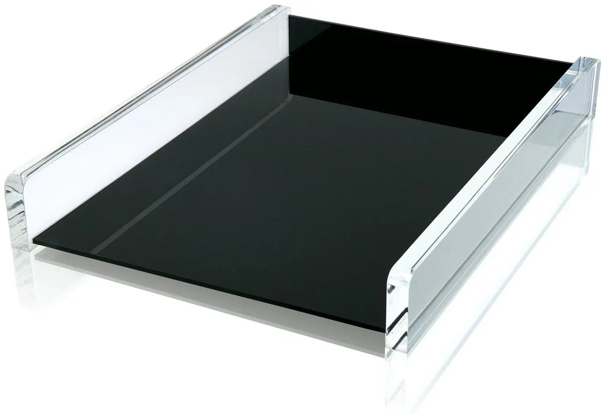 WEDO Briefablage EXKLUSIV Acryl 608001 31x4.8x24.2cm schwarz/transp. Idealshop