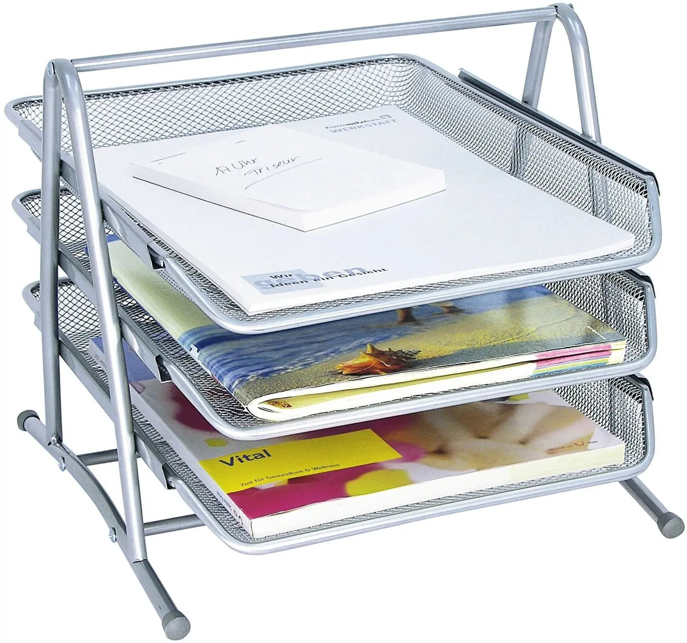 WEDO Briefablage OFFICE Metall 65854 3 Fächer 35x27x30cm silber Idealshop