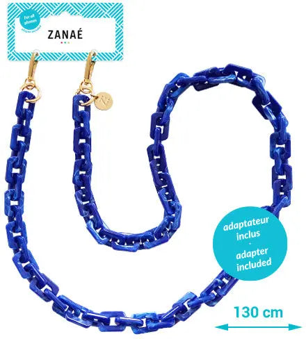 ZANAÉ Phone Necklace Blueberry Latte 18322 Cosy Capuccino blue Idealshop