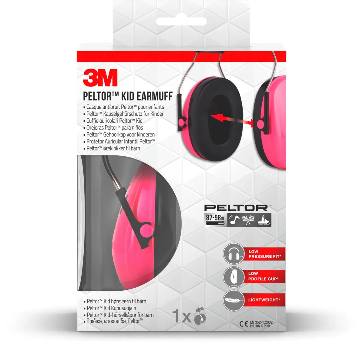 3M Kapselgehörschutz Kid H510AKPC pink 87-98 dB Idealshop