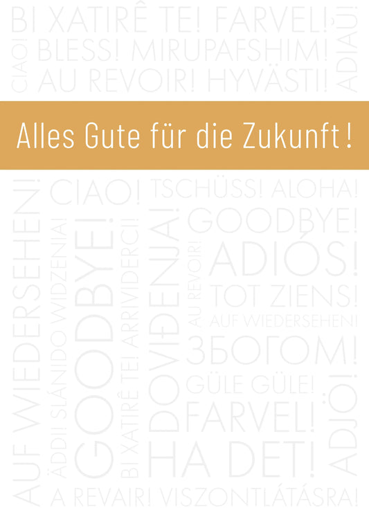ABC Abschiedskarte DE A4 54021 Goldband Idealshop