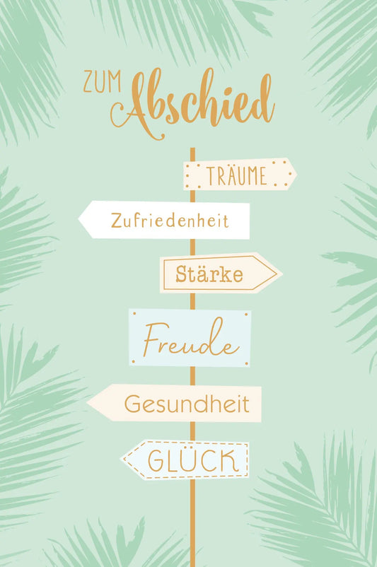 ABC Abschiedskarte DE B6 52303 Wegweiser Idealshop