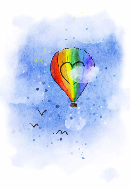 ABC       Abschiedskarte Heissluftballon Idealshop