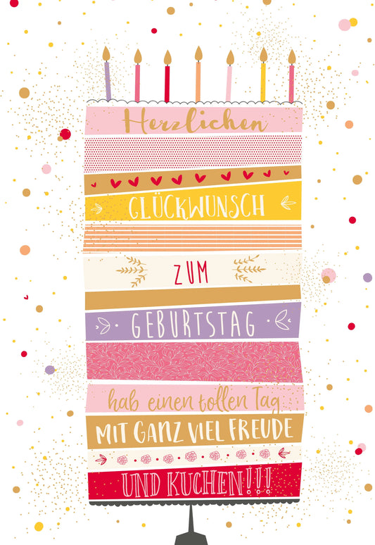 ABC Geburtstagskarte A4 53943 Torte Idealshop
