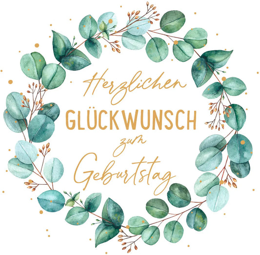 ABC Geburtstagskarte B6 51144 Blätterkranz Idealshop