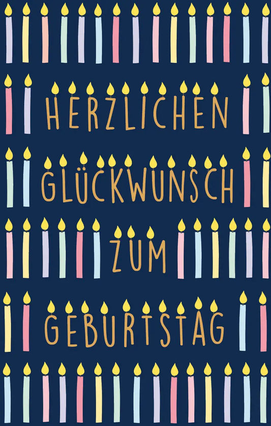 ABC Geburtstagskarte B6 51157 Bunte Kerzen Idealshop