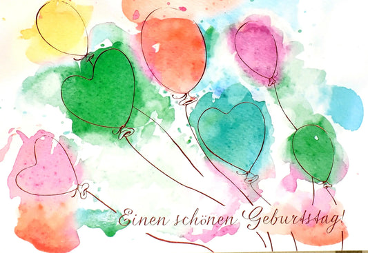 ABC       Geburtstagskarte       Ballons Idealshop