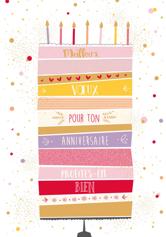 ABC Geburtstagskarte FR A4 53371 Torte Idealshop