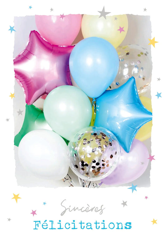 ABC Geburtstagskarte FR B6 53220 Ballons Idealshop