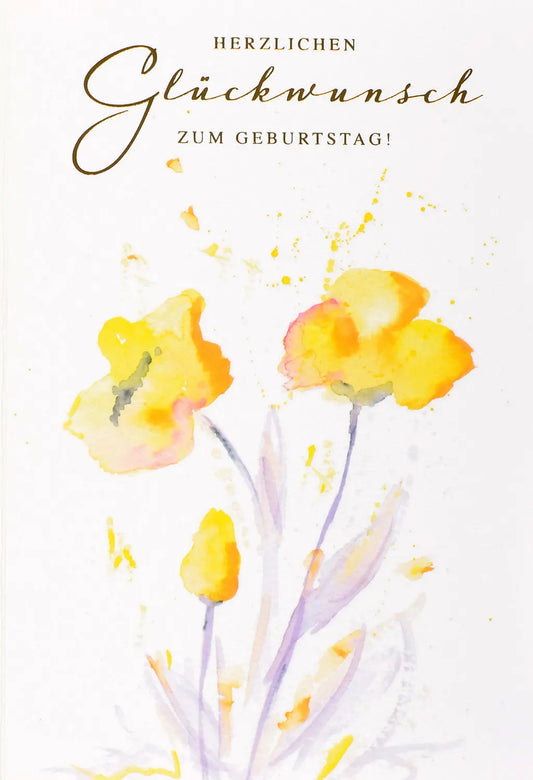 ABC       Geburtstagskarte     Mohnblume Idealshop