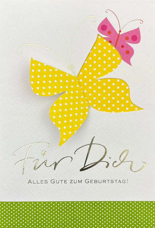 ABC       Geburtstagskarte Schmetterling Idealshop