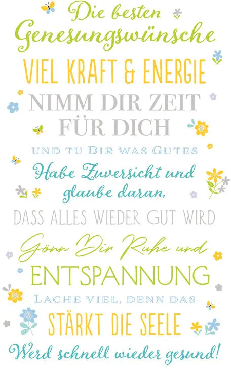 ABC Glückwunscharte Genesung DE B6 52300 Gute Ratschläge Idealshop