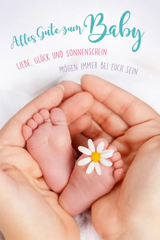 ABC Glückwunschkarte Baby B6 52562 Beschützende Hände Idealshop