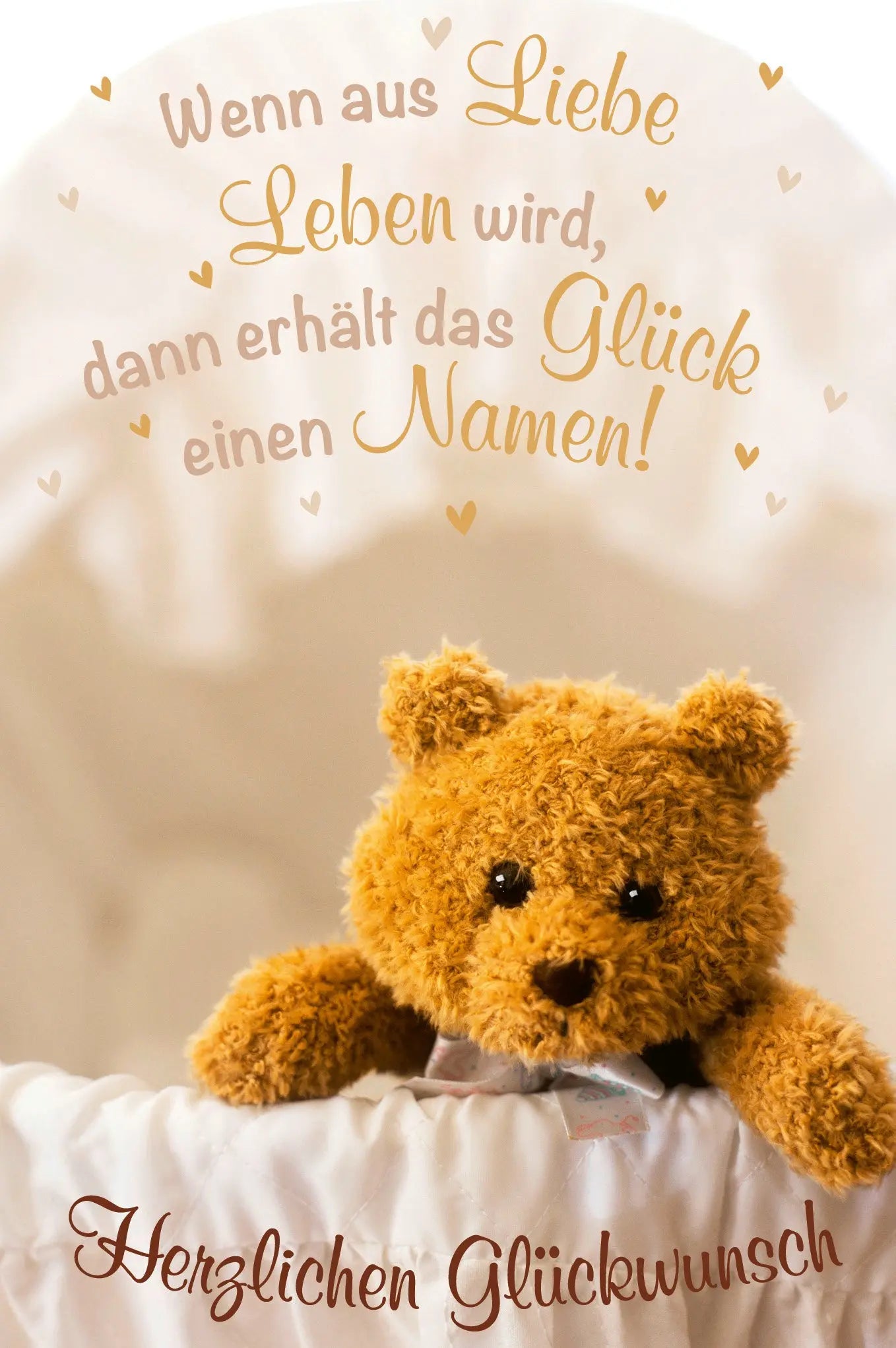 ABC Glückwunschkarte Baby B6 52623 Teddybär Idealshop