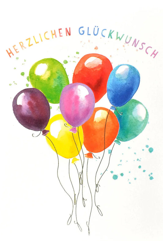 ABC       Glückwunschkarte       Ballons Idealshop
