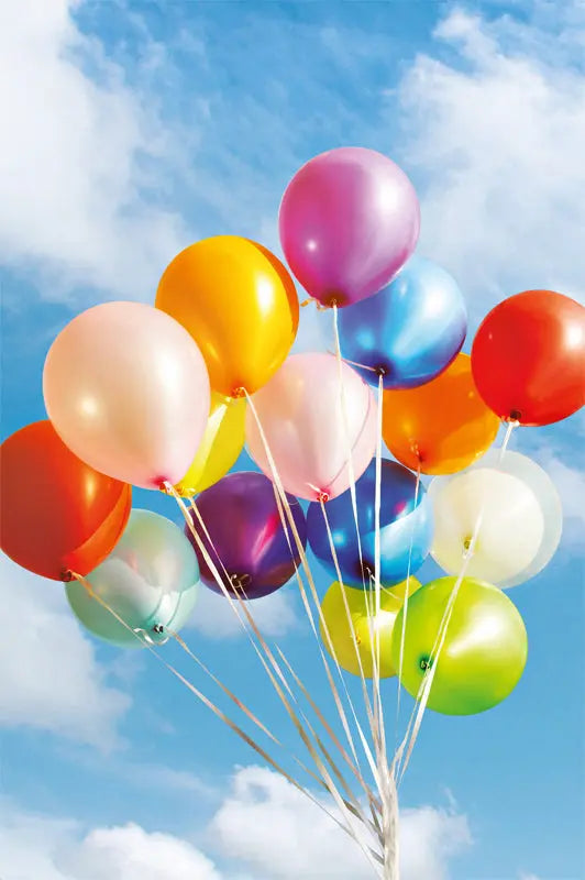ABC Glückwunschkarte Blanko B6 51825 Farbige Ballons Idealshop