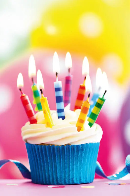 ABC Glückwunschkarte Blanko B6 51841 Cupcake mit Kerzen Idealshop