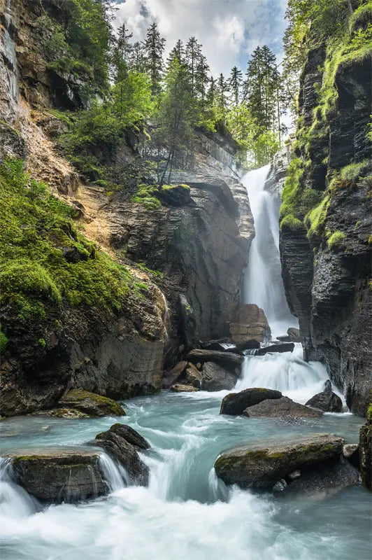 ABC Glückwunschkarte Blanko B6 51861 Wasserfall im Wald Idealshop