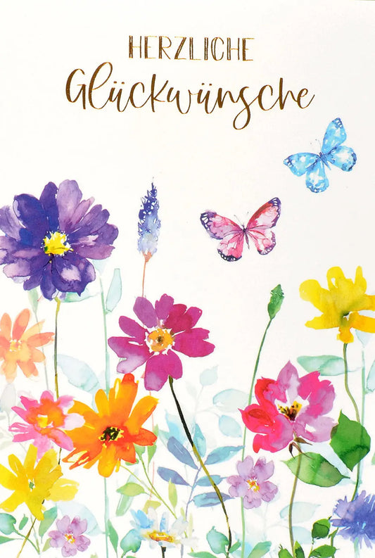 ABC       Glückwunschkarte        Blumen Idealshop
