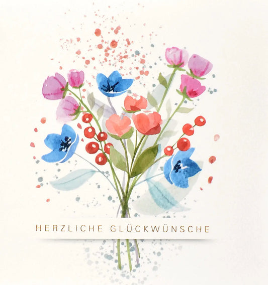 ABC       Glückwunschkarte Blumenstrauss Idealshop