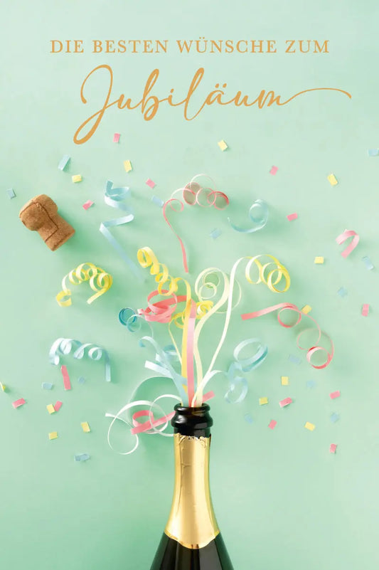ABC Glückwunschkarte Jubi. DE B6 52314 Champagner Idealshop