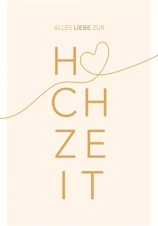 ABC Hochzeitskarte B6 51646 Alles Liebe Hochzeit Idealshop
