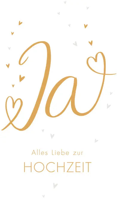 ABC Hochzeitskarte B6 51657 Ja mit Herzen Idealshop