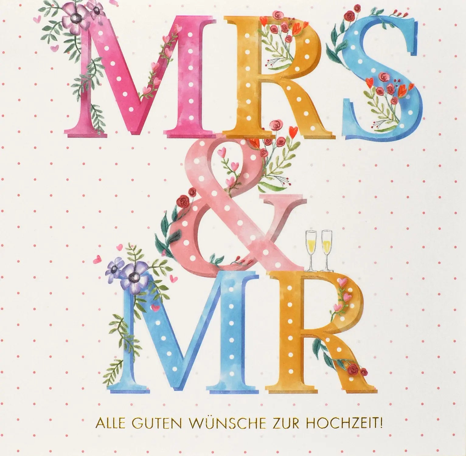 ABC       Hochzeitskarte          Mrs&Mr Idealshop