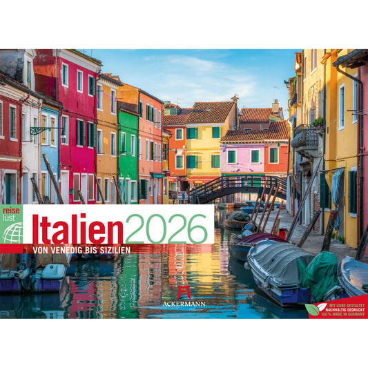 ACKERMANN Bildkalender 2026 3622 Italien DE 45x33cm Idealshop