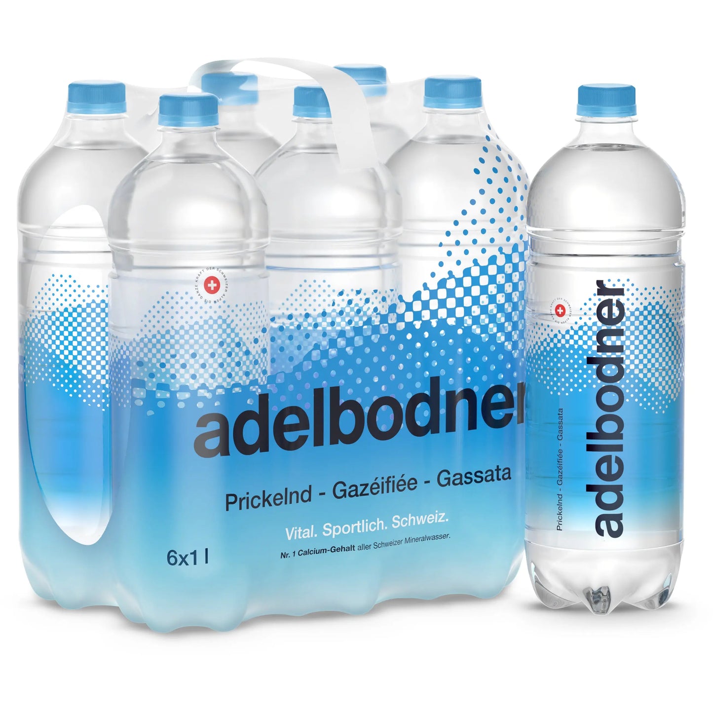 ADELBODNER mit Kohlensäure 100054 100 cl, 6 Stk. Idealshop