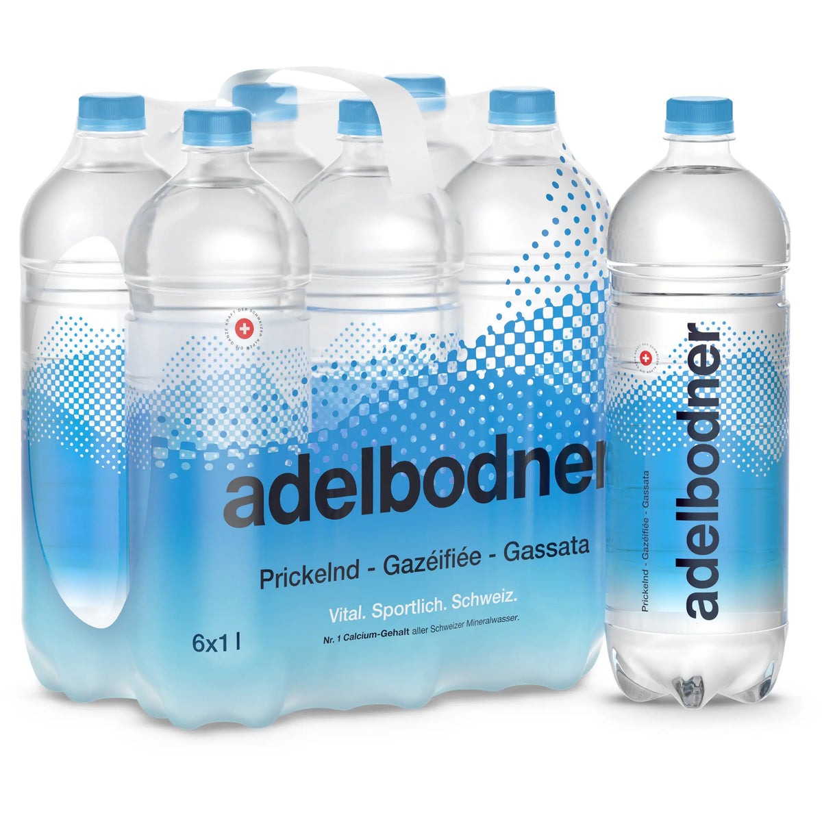 ADELBODNER mit Kohlensäure 100054 100 cl, 6 Stk. Idealshop