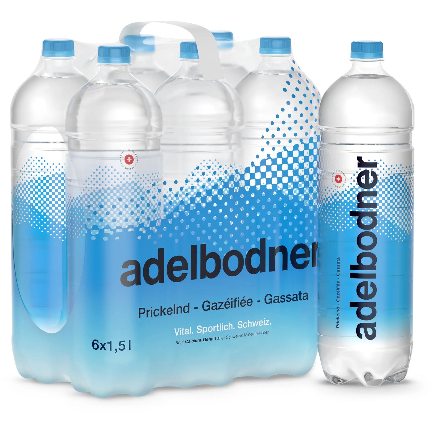 ADELBODNER mit Kohlensäure 100055 150 cl, 6 Stk. Idealshop