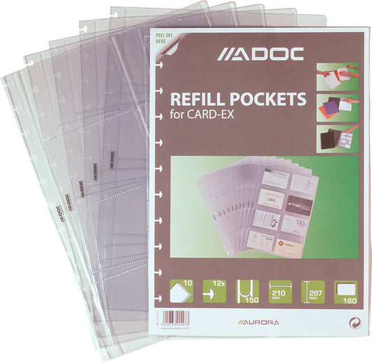 ADOC Ersatztaschen Card-Ex A4 9287.010 transparent 12 Stück Idealshop