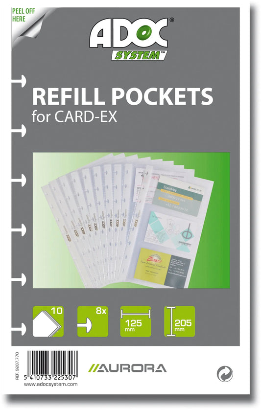 ADOC Ersatztaschen Card-Ex A5 9287.770 transparent 10 Stk. Idealshop