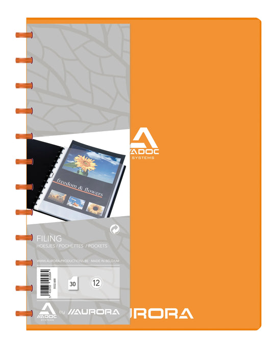 ADOC Sichtbuch PP transparent A4 5532.600 orange 30 Taschen Idealshop