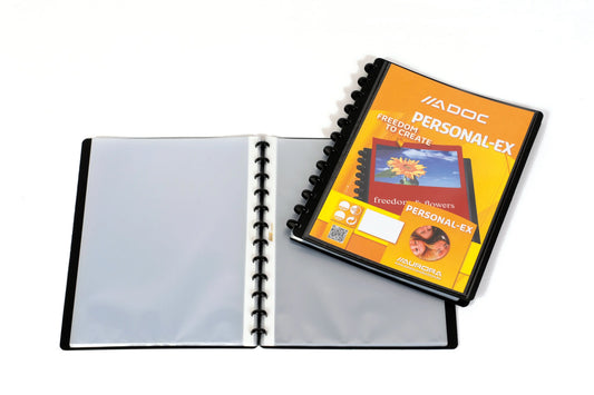 ADOC Sichtbuch Personal A4 5232.705 schwarz mit Fenster 30 Taschen Idealshop