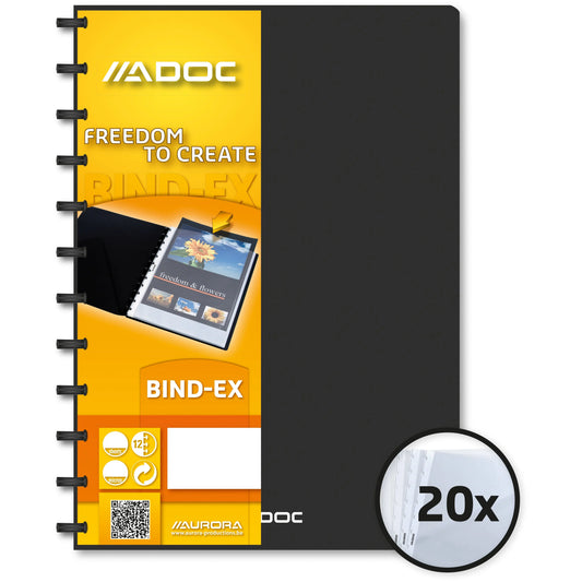 ADOC Sichtbuch Standard A4 5822.700 schwarz 20 Taschen Idealshop