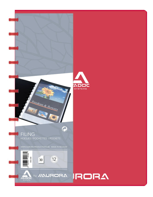 ADOC Sichtbuch Standard A4 5832.300 bordeaux 30 Taschen Idealshop