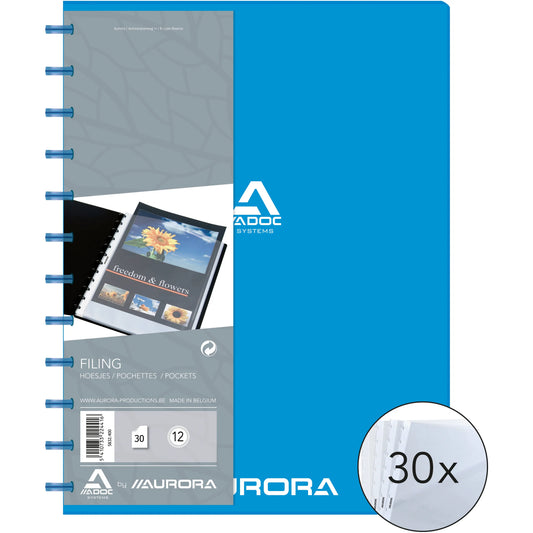 ADOC Sichtbuch Standard A4 5832.400 blau 30 Taschen Idealshop