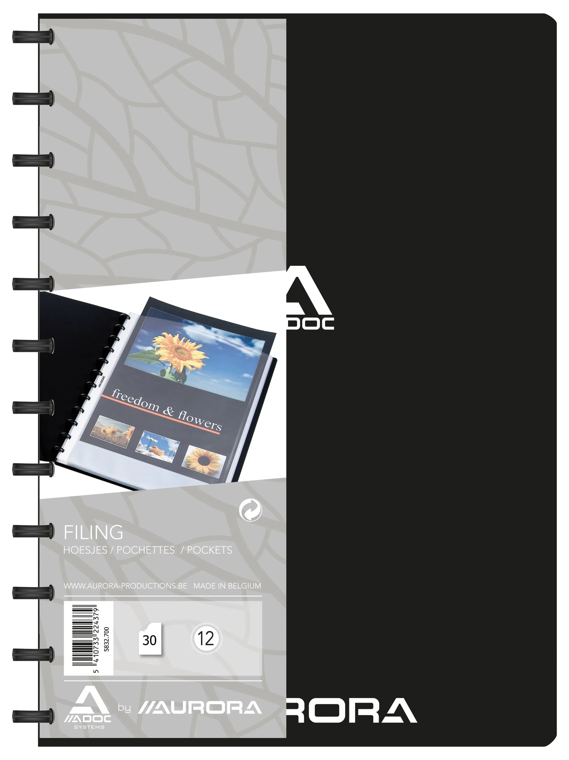 ADOC Sichtbuch Standard A4 5832.700 schwarz 30 Taschen Idealshop