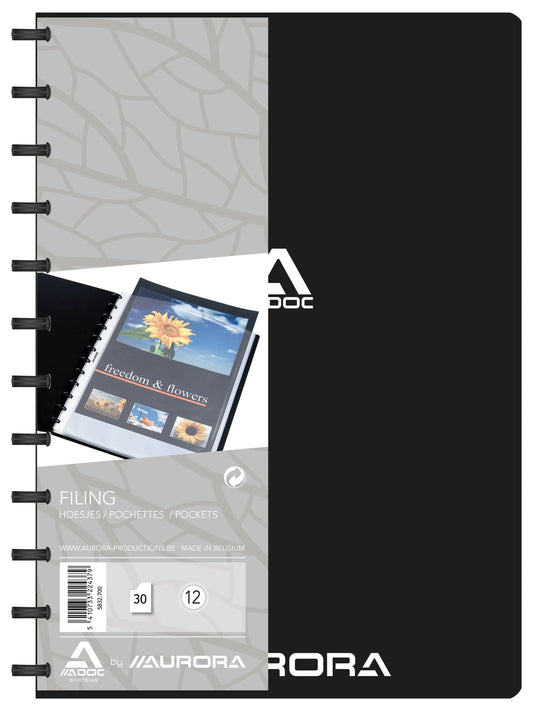 ADOC Sichtbuch Standard A4 5832.700 schwarz 30 Taschen Idealshop