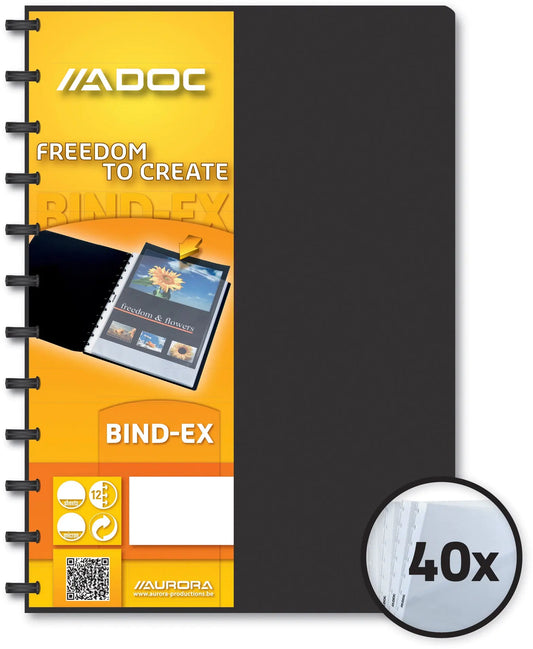 ADOC Sichtbuch Standard A4 5842.700 schwarz 40 Taschen Idealshop