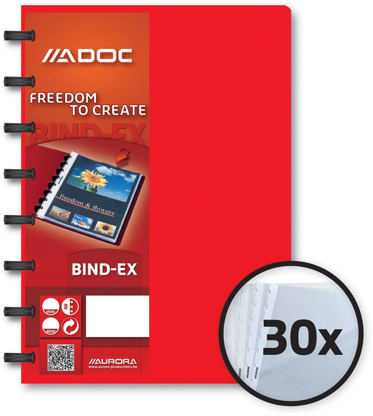 ADOC Sichtbuch Standard A5 5835.600 rot 30 Taschen Idealshop
