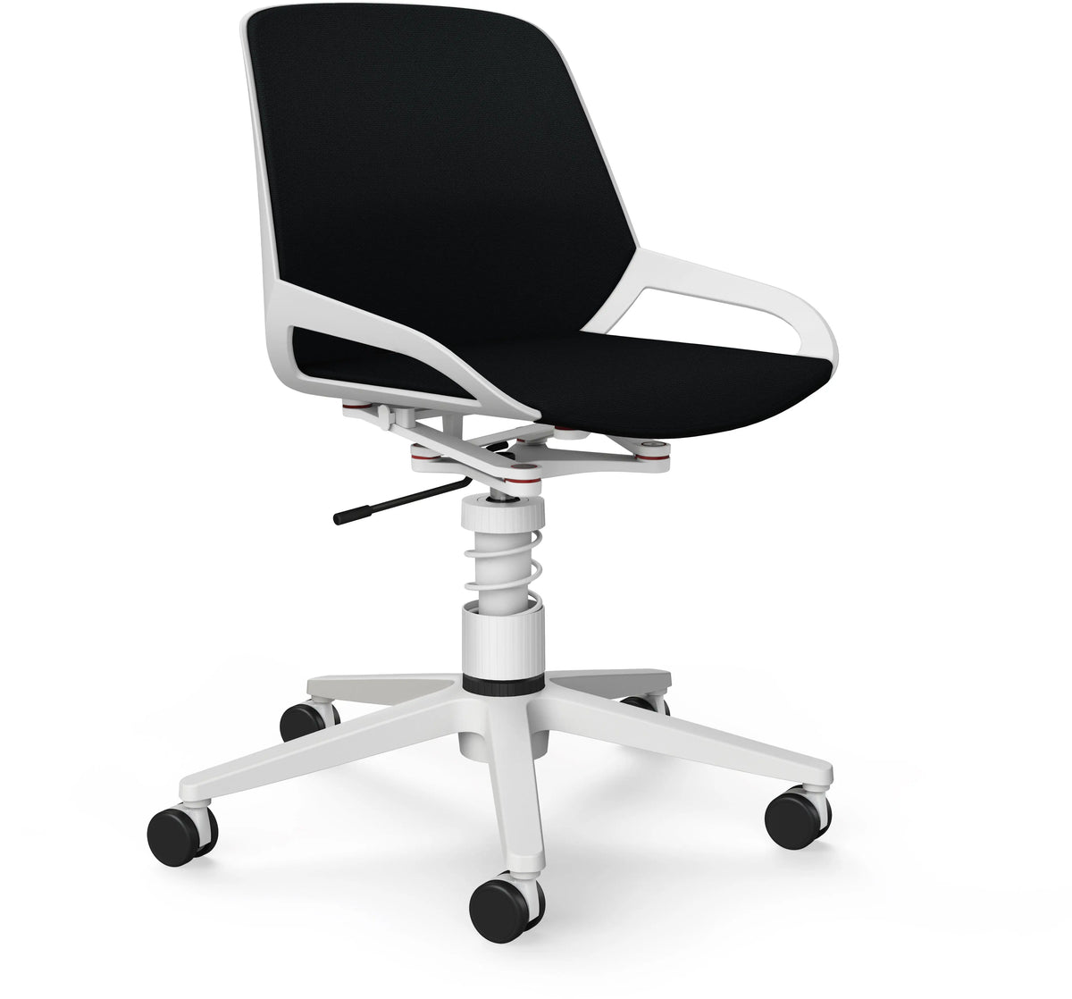 AERIS Bürodrehstuhl Numo Task 962WRSTWHCU1 schwarz/weiss Idealshop