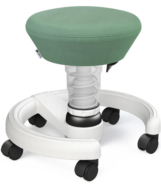 AERIS Kindersitzhocker Swoppster 120WHWHHQ05 grün/weiss, mit Rollen Idealshop