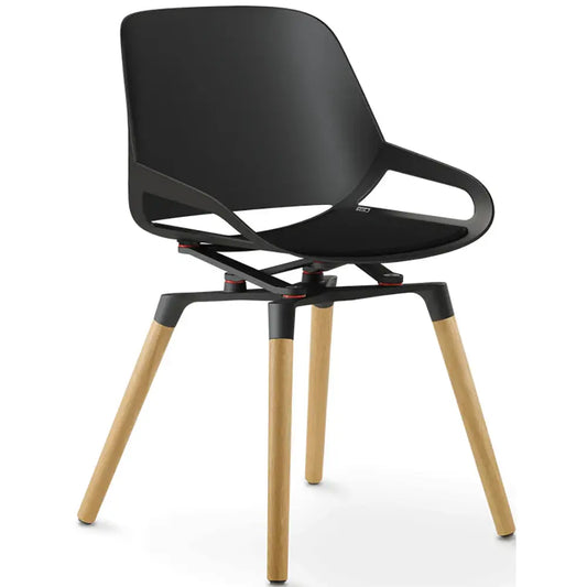 AERIS Konferenzstuhl NUMO P462OABKBKFE schwarz, schwarzes Kissen Idealshop